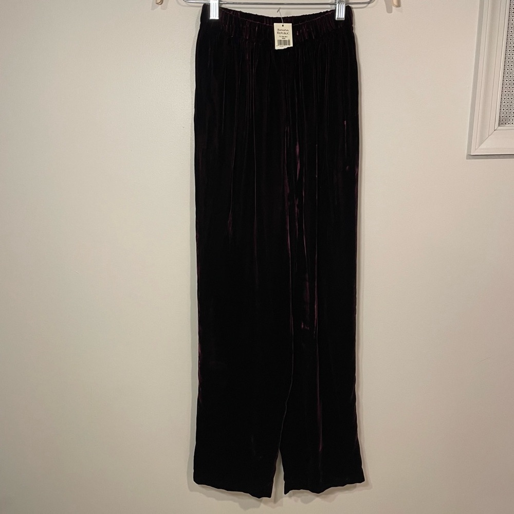 NWT Deadstock Banana Republic Velvet Pleated Trouser size 6 Vintage Brand new